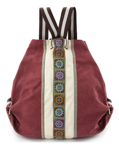 Mochila De Lona Para Mujer, Estilo Informal,bolsa Al Hombro,