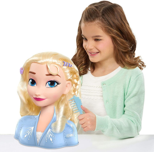 Princesa Elsa Cabeza Para Peinar 14 Accesorios Disney