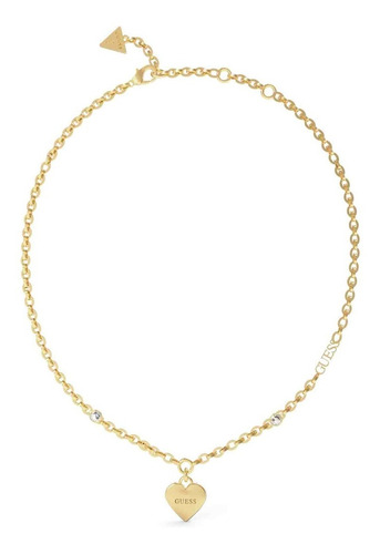 Collar Para Mujer Guess Fine Heart Color Dorado Jubn01420jw