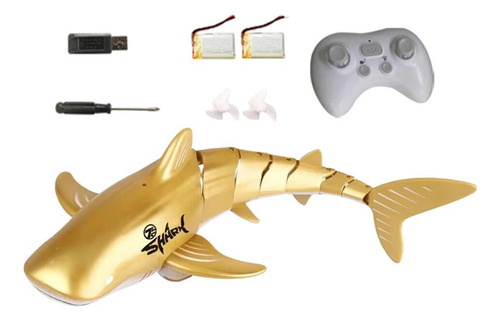 Rc Shark Barco 2.4g Controle Remoto Barco De Corrida Amarelo