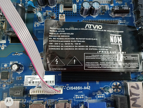 Tarjeta Main Atvio Atv5016iled / Cv6486h-a42 (Usado)