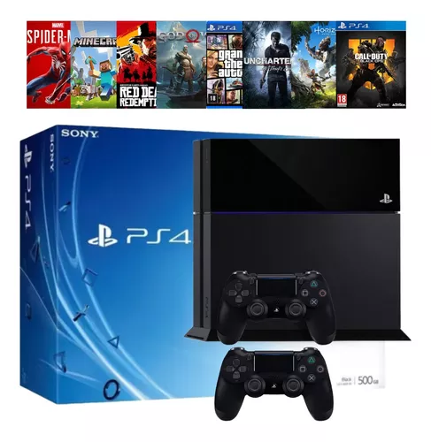 Ps4 fat 4 jogos midia fisica + 4 digital - Videogames - Bom Viver