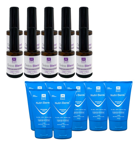 Kit 10 Ônico Blend 10ml Pincel + 7 Creme Nutri Derm 100gr