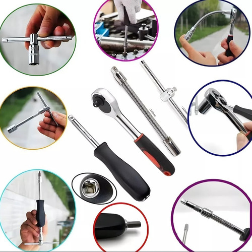 Autocle Juego Herramientas Mecánicas Dados Acerokit Kit 46pc