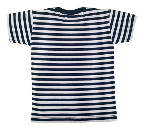 Remera rayada azul y blanca shop