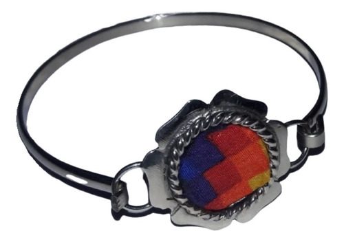 Pulsera Esclava De Alpaca Wipala X10 - Barro Cocido