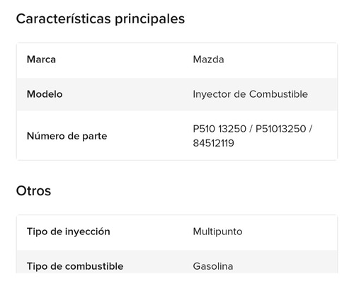 Inyectores Mazda Nuevos Originales