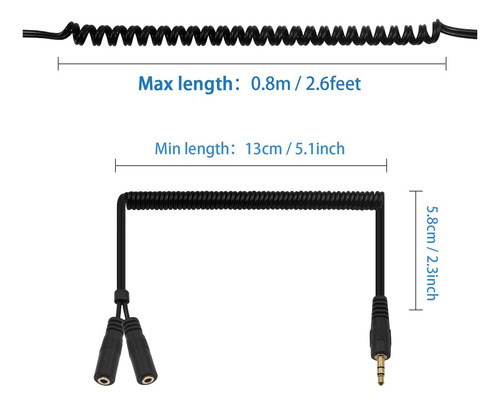 Divisor De Auriculares Duttek, Cable De Divisor Estéreo De Y