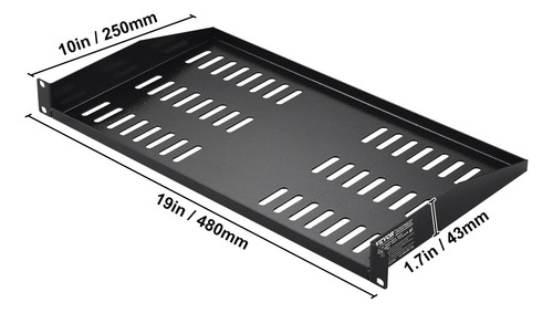 Vevor 2 Estantes Para Rack De Servidor De 1u De 10 /254 Mm