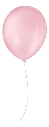 Balão De Festa Látex Liso - Cores - 9  23cm - 50 Unidades Cor Rosa Baby