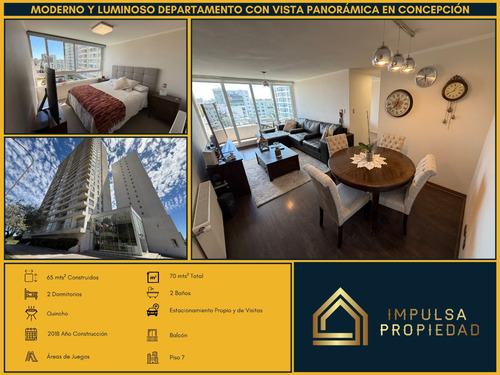 Moderno Y Luminoso Depto. Con Vista Panorámica En Concepción