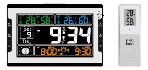 Temperatura Interior Y Exterior Humedad Digital Multifunción