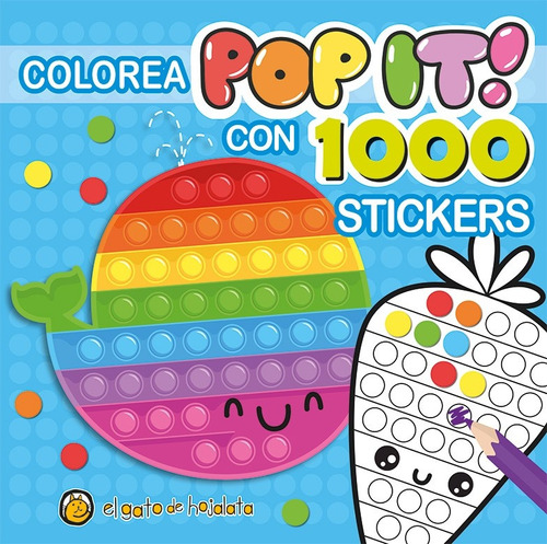 Colorea Pop It Con 1000 Stickers - Ballena - Autores Varios