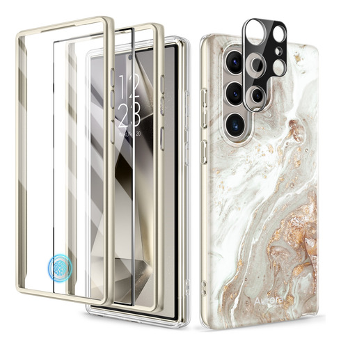 Funda Mármol Para Samsung Galaxy S24 Ultra Con Marcos Mica