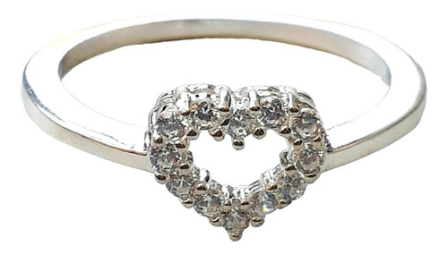 Anillo Plata 925 Corazón Micro Pave Anpl97 Italiano