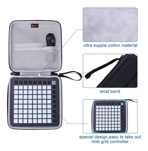 Estuche Rígido Para Novation Launchpad Mini Mk3 Grid C...