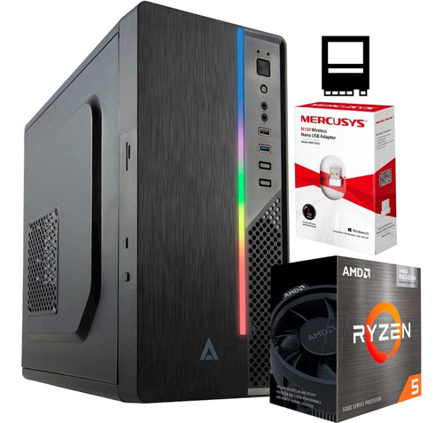Pc Gamer Cpu Amd 5600g Ram 32gb Ddr4 240gb Ssd Hdd 4 Tb