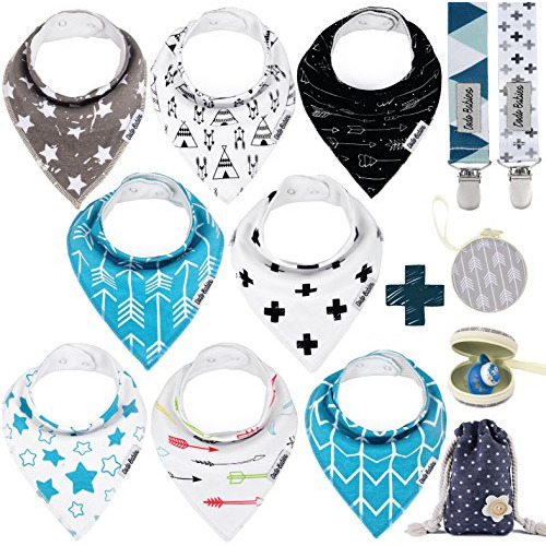 Baby Bandana Drool Bibs De Dodo Babies 2 Chupete Clips Chupe