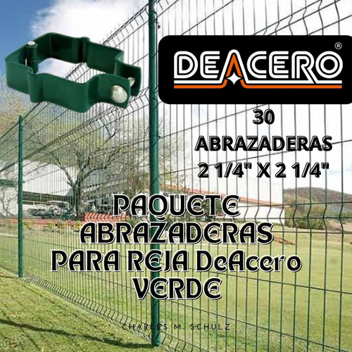30 Abrazaderas Reja De Acero Verde (Usado)