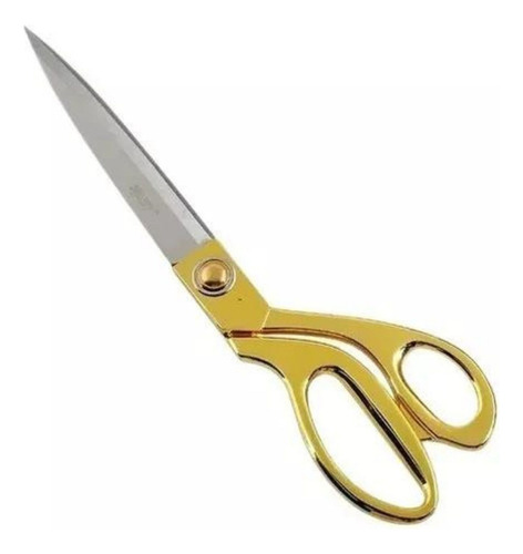 1 Tesoura Alfaiate Profissional Tecido Aço Inox Grande Cor Dourado