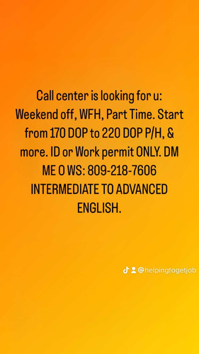 Call Center Is Looking For U: Wfh, Weekend Off, Part Time