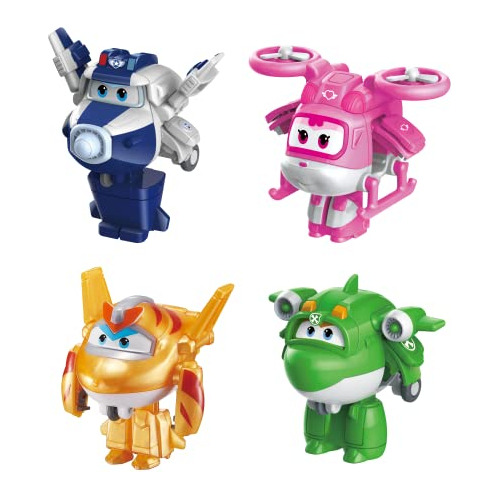 Pack De 4 Super Wings Mini Figuras Transformables