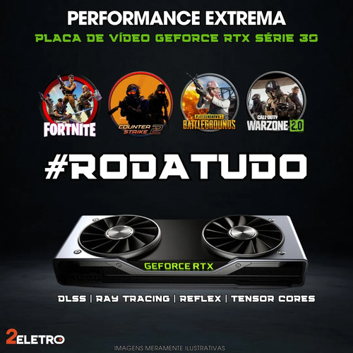 Pc Gamer 2eletro Fps Intel core I7 16gb Rtx 3050 Ssd 1tb