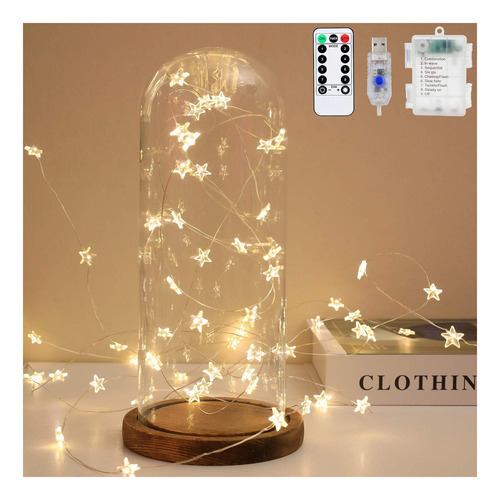 Luces De Cuerda De Estrella Twinkle 40 Led Spring Garden Usb