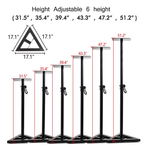 Display4top Par Soporte Altavoz Para Monitor Estudio Base 6