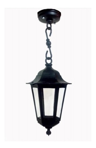 Lampara Farol Colonial Plástico Hexagonal Colgante E27 Led