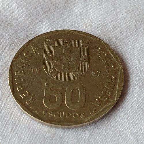 Antiga Moeda De 50 Escudos Ano 1987 Portugal - 16388n (Usado)