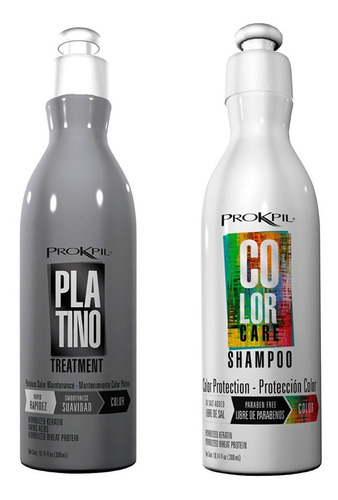 Shampoo Color + Matizador Platino Prokpil Con Keratina Cvl