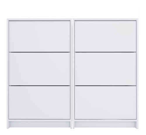 2 Sapateira Basculante 3 Portas Madeira Quarto Hall