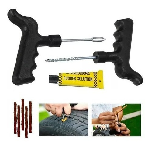 Kit Repara Neumáticos Pinchazos Emergencia Auto Moto Tkr005