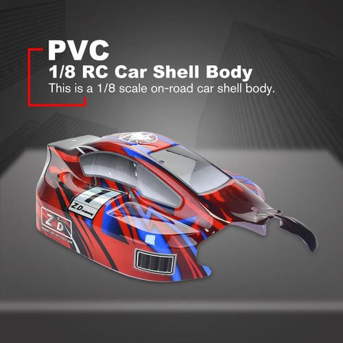 1/8 Escala Off Road Rc Car Body Shell Carrocería Buggy Rojo