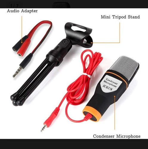 Imagen 2 de 7 de Micrófono Para Pc Y Celulares Condensador Profesional