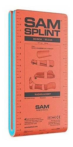 Férulas Para Dedos - Sam Splint 4.25  X 36  Flat , Orange