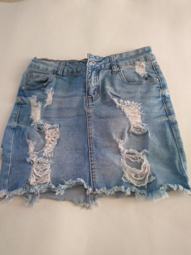 Pollera De Jean  Forever 21 Corta Talle  Us 25 Usada