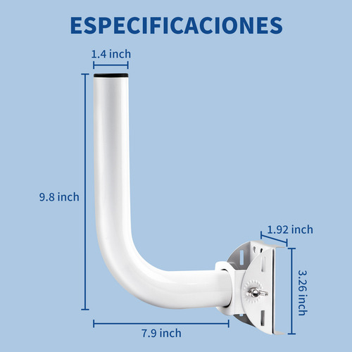 2 Soportes De Antena Ajustables Universales, Instalación De Puentes Inalámbricos, Adecuado Para Puntos De Acceso Ap Punto A Punto Al Aire Libre, Amplificadores Wifi, Cámaras, Antenas De Tv, Etc.