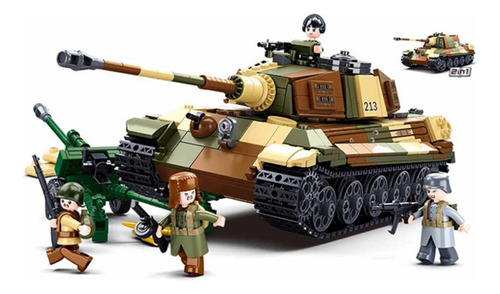 Tanque Alemán Wwii Panzer Vi. Tiger 2, Compatible Lego