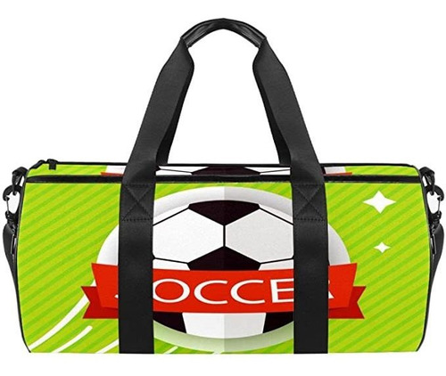 Duffel Bag For Women Men Green Soccer Ball Football Sports .