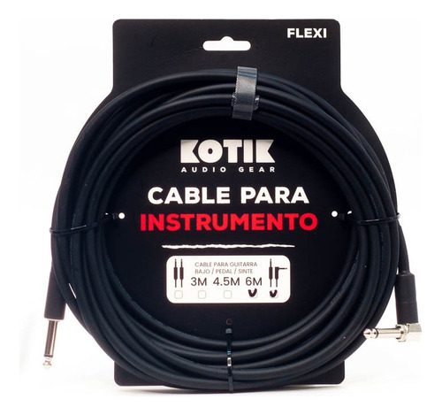 Kotik Cable Para Instrumento Flexi 6m L Negro