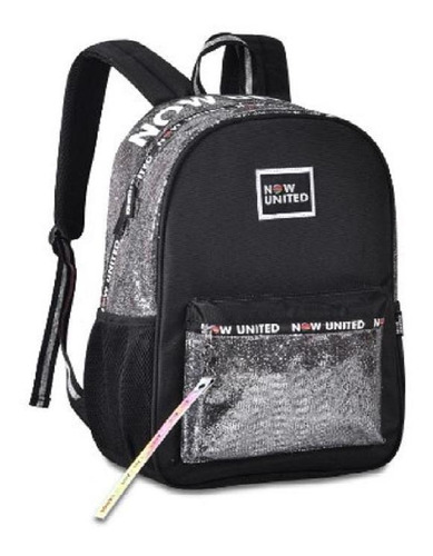 Mochila De Costa Escolar Oficial Now United Prata-clio Style