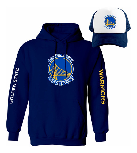 Kit De Sudadera + Gorra Sublimada Mod Golden State Warriors