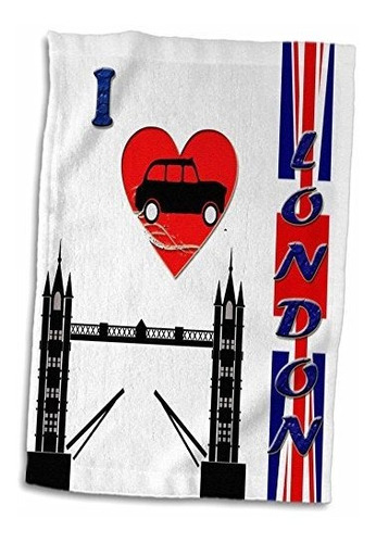 3d Rose Amo Londres. Puente De La Torre. Inglaterra. Bandera
