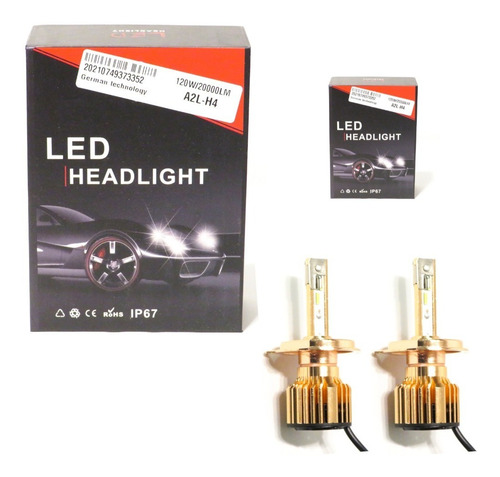 Imagen 5 de 10 de Kit Luces Led Auto H1 H4 H7 H11 H27 9005 9006 20000 Lms 120w
