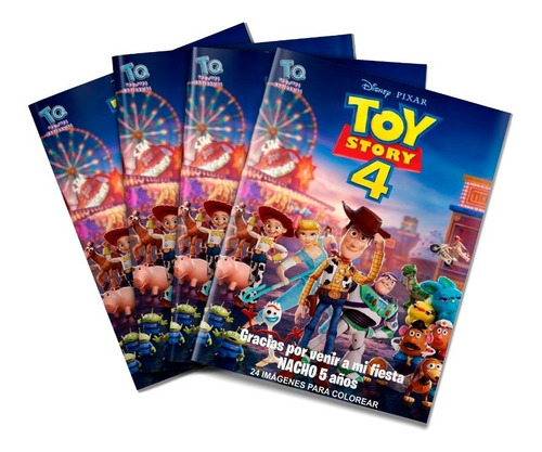 Toy Story Libros Souvenirs X10 Para Colorear  