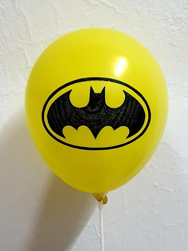 10 Globos De 12 PuLG. Impresos Logo De Batman