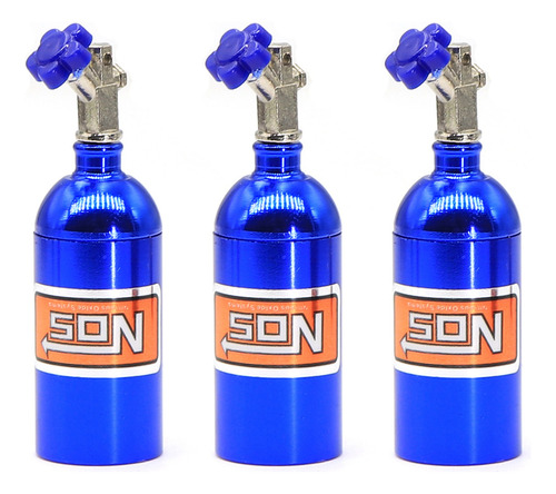 3 Botellas De Nitrógeno Nos Simuladas En Metal Para 1/10 Rc