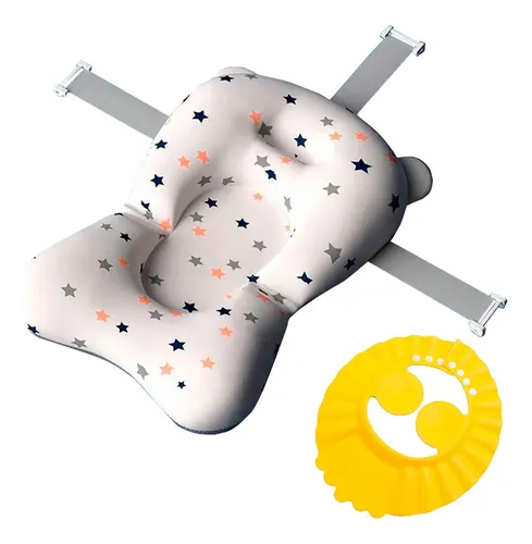 Cojin Para Bañera Bebé Más Gorro De Ducha Para Bebé Set De